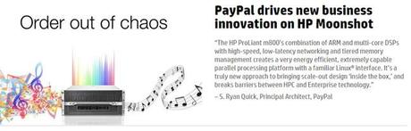 Paypal elige los servidores #Moonshot para su infraestructura #HPDiscover