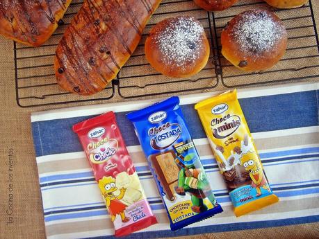 Coca esponjosa de Pan de Mantequilla y Chocolate