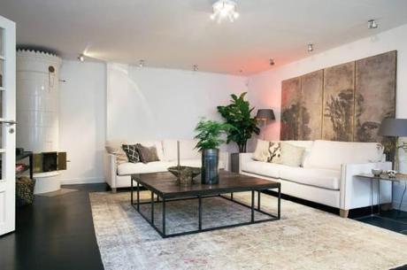 Vivir en una villa en el centro de una capital a lo grande decoración salones y comedores decoración nórdica escandinava decoración lujosa decoración americana cocinas nórdicas con isla cocinas blancas modernas casas grandes nórdicas blog decoración nórdica 