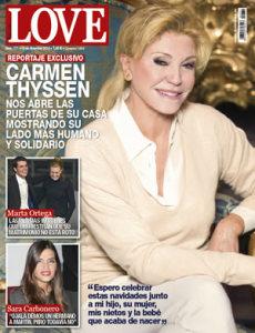 La baronesa Thyssen en la portada de la revista Love