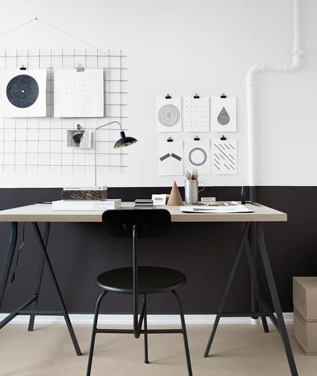 BLANCO Y NEGRO CON TOQUES DE ROSA PASTEL