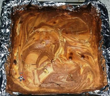 BROWNIE DE QUESO Y CREMA DE CACAHUETE