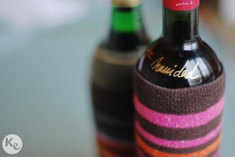 Wrapping bottles with socks