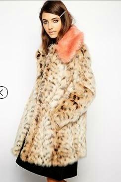abrigo de pelo animal print