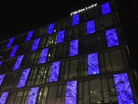 Centro de Stuttgart de noche