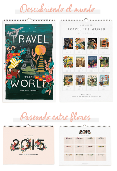 Calendarios bonitos Rifle paper