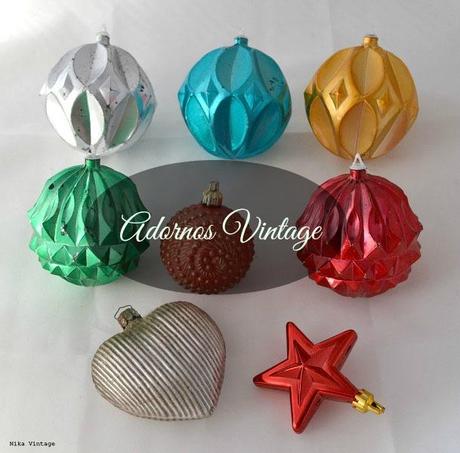 navidad, decoracion navideña, adornos, arbol, aluminio, juego de agua, jarra vintage, vasos retro