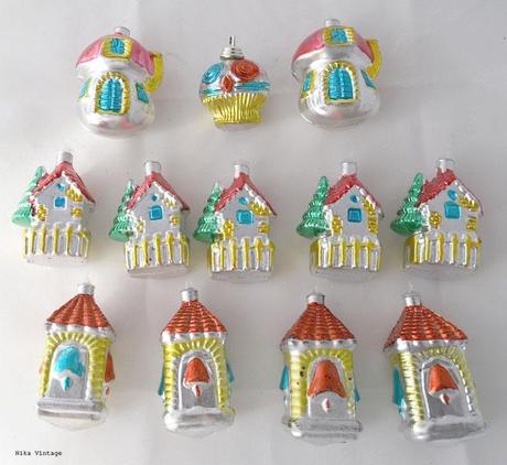 navidad, decoracion navideña, adornos, arbol, aluminio, juego de agua, jarra vintage, vasos retro