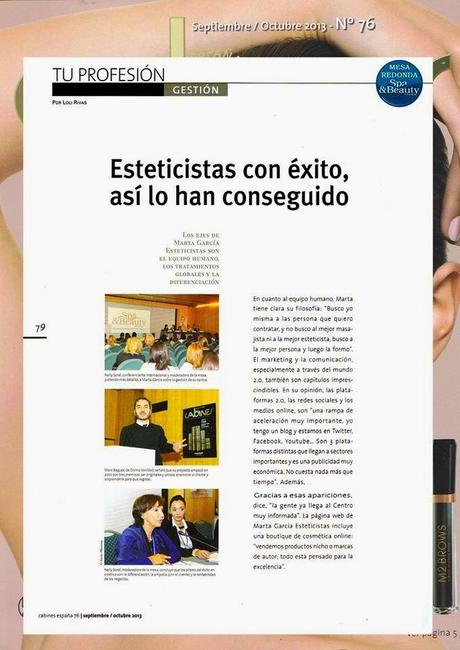Marta García en revistas y congresos profesionales