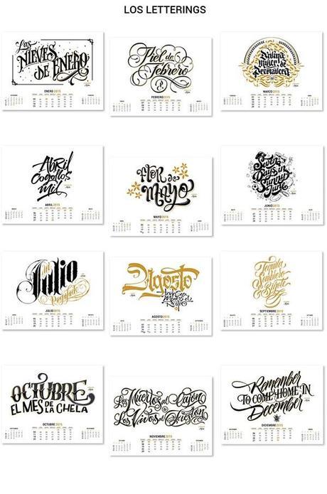Proyecto Calendario Lettering Ajúa