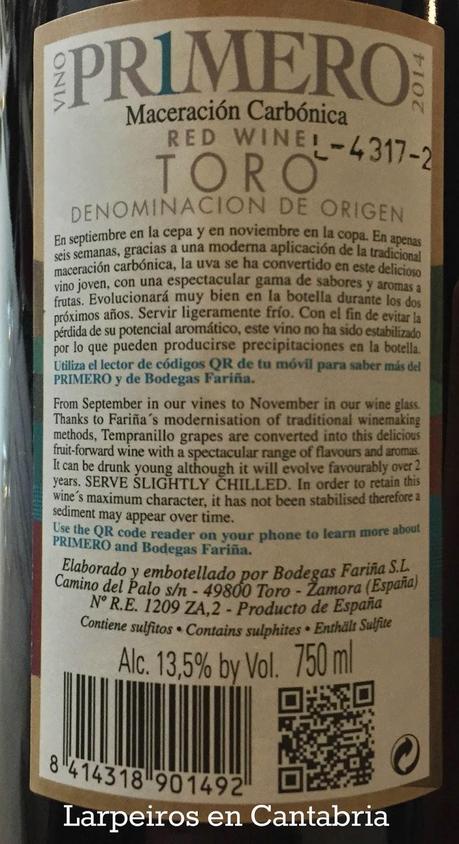 Vino Tinto Primero de Faiña 2014: Sigue bien rico