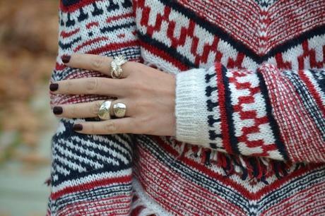 Look: Trenca + jersey-poncho