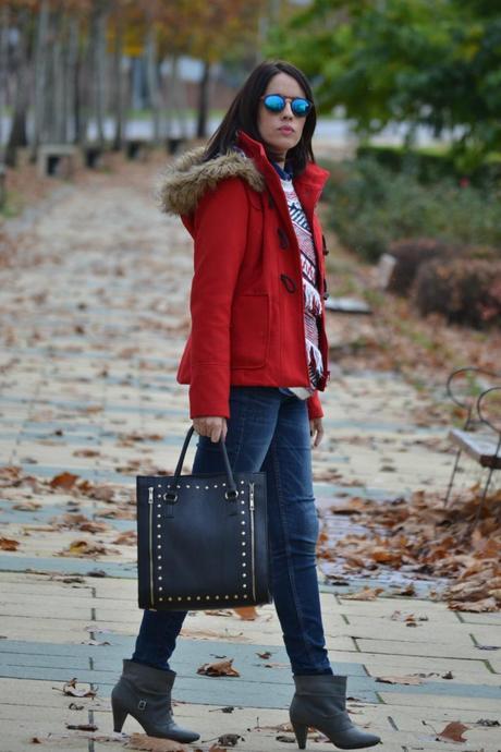 Look: Trenca + jersey-poncho