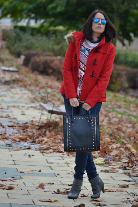 Look: Trenca + jersey-poncho