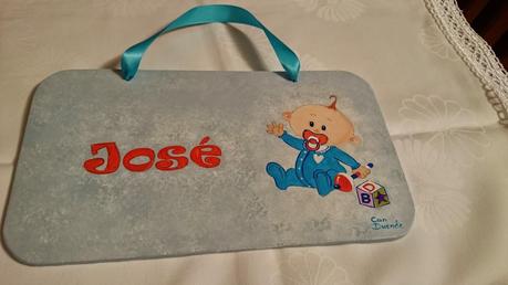 placa para puerta para mellizos