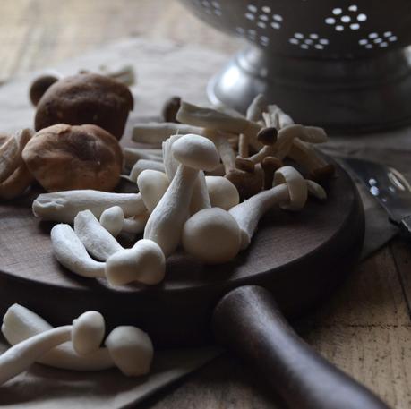 KARTOFFELKNÖDEL CON SALSA DE SETAS Y CERVEZA NEGRA