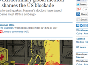 Guardian coscorrón Washington bloqueo exalta labor Cuba ante ébola