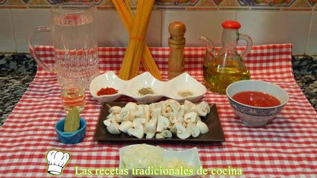 Receta de espaguetis con champiñones