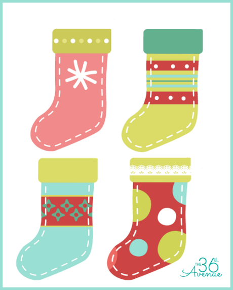 Calcetines navideños imprimibles gratis para chuches3