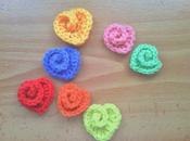Corazones crochet