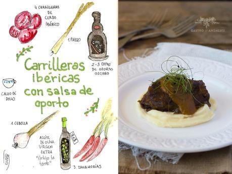 Carilleras ibéricas con salsa de oporto y parmentier