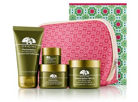 kit de limpiadora, crema de día, crema de noche y contorno de ojos de Origins