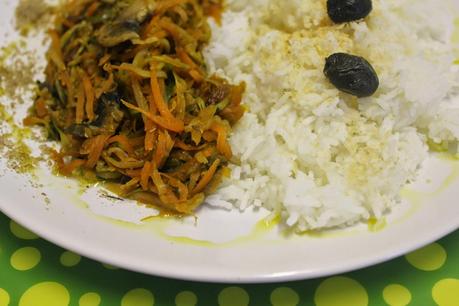 ARROZ CON VERDURAS REHOGADAS AL PUNTO DE TAMARI