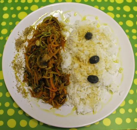 ARROZ CON VERDURAS REHOGADAS AL PUNTO DE TAMARI