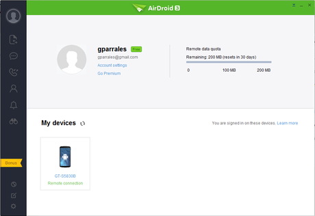 Controla tu Smartphone desde un PC.