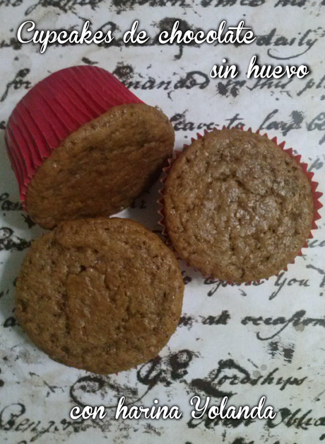 Cupcakes de Chocolate sin huevo con Harina Yolanda