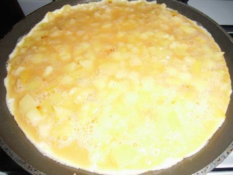 Tortilla de patatas con cebolla