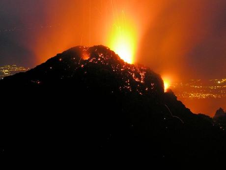 Etna erupting in January 2009