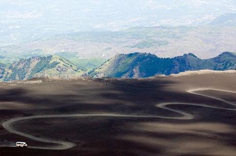 Windy road to Etna in 2005