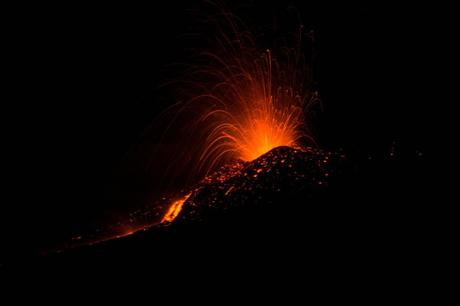 Secondary Nord-Est Crater Erupting, Etna in August 2014