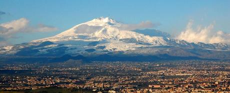 Mt Etna, with Catania in the foreground