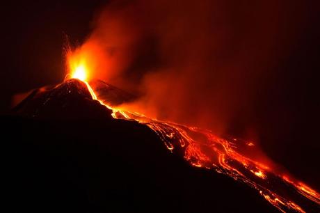July 2014 Etna erupting