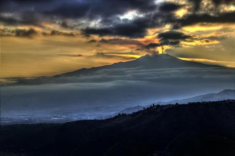 Sunset in Sicily October 2011