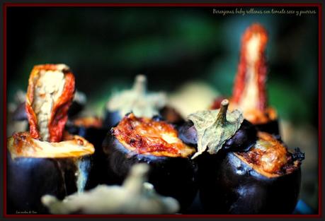 Berenjenas baby rellenas con tomate seco y puerros 02