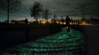Van Gogh-Roosegaarde Bicycle Path :: carril bici fluorescente Van Gogh-Roosegaarde Bicycle Path :: carril bici fluorescente