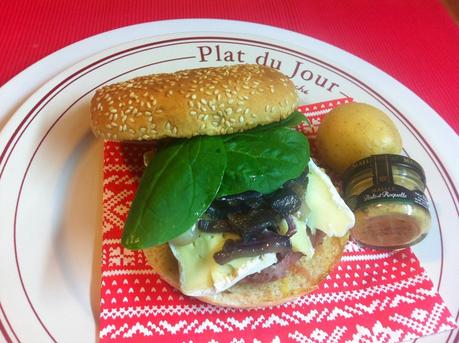 Hamburguesa Francesa (Con Cebolla, Brie Y Mostaza)