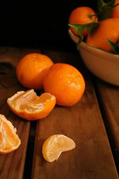 Bizcocho de mandarina con curd de limón y mandarina