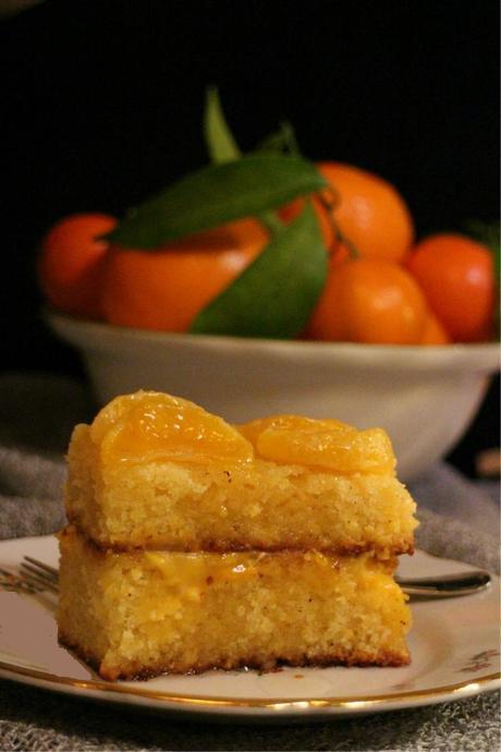 Bizcocho de mandarina con curd de limón y mandarina