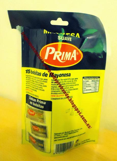 Prima, mayonesa suave en bolsitas para transportar
