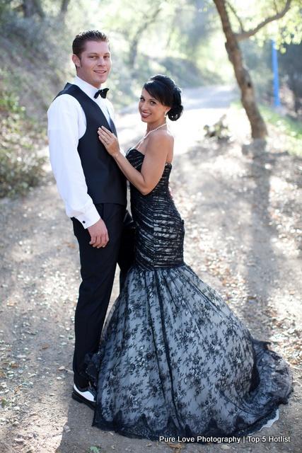 Vestido de novia negro