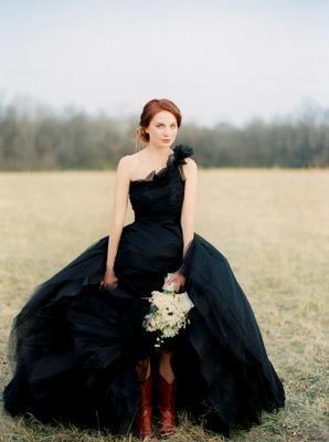 Vestido de novia negro
