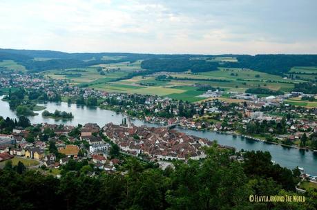 Vistas desde el castillo de Stein am Rhein en Suiza