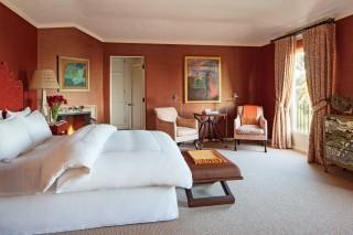 Marsala, el color del año 2015 Exotic Bedroom by JP Molyneux Studio Ltd. in Pebble Beach, CA