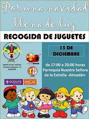 Acciones POR UNA NAVIDAD LLENA DE LUZ del grupo Scout Azogue de Almadén