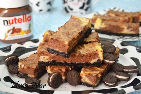 Barritas de cheesecake de Nutella