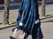 Look: Toques leopardo, verde azul.